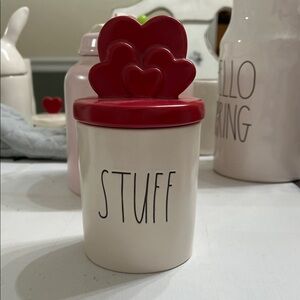 Rae Dunn Red Heart Lid Stuff Jar